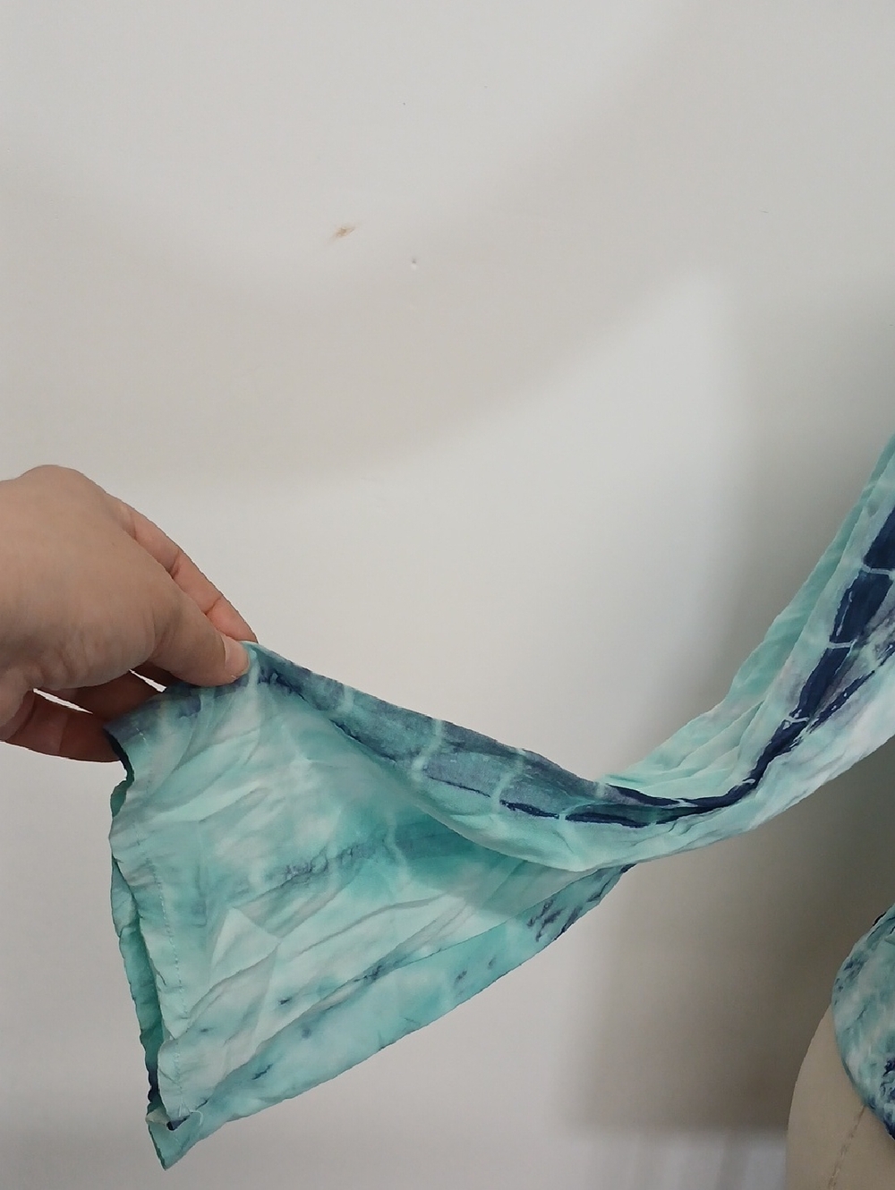 Lovestitch Women's Teal Tie-Dye Wrap Blouse / Small - Picture 2 of 7